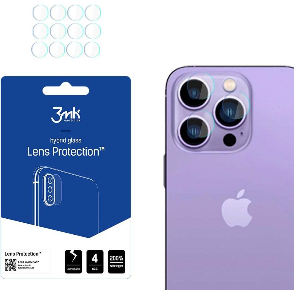 Thumbnail - 3MK iPhone 14 Pro/14 Pro Max Lens Protection (1 Stück, Apple iPhone 14 Pro Max), Smartphone Schutzfolie, Transparent