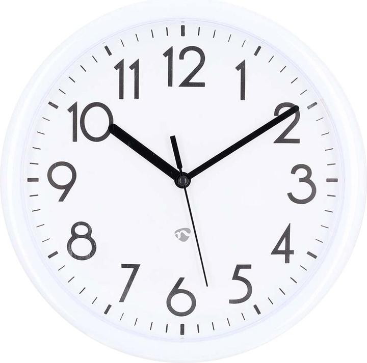 Actual product image Nedis Wall clock - Diameter: 220 mm - Plastic - White (22 cm)