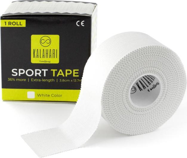 Kalahari 4 Wellness Sport Tape extra Long - 3,8 cm x 13,7 m – Blanc (13.70 m)