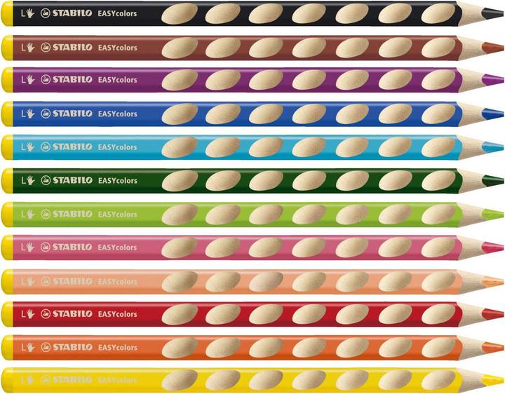 Actual product image STABILO EASYcolors ergonomic coloured pencil for left-handers (Multicoloured, 12 x)