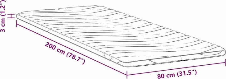 Produktbild vidaXL Matratzenauflage (80 x 200 cm)