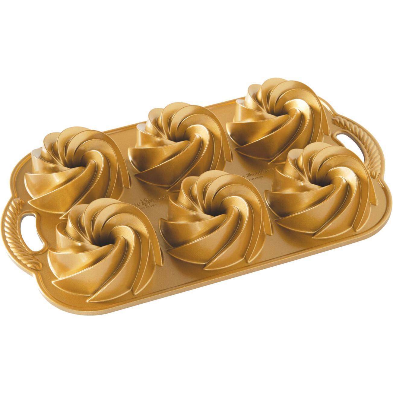 Nordic Ware Heritage Bundtlette, Backform, Silber