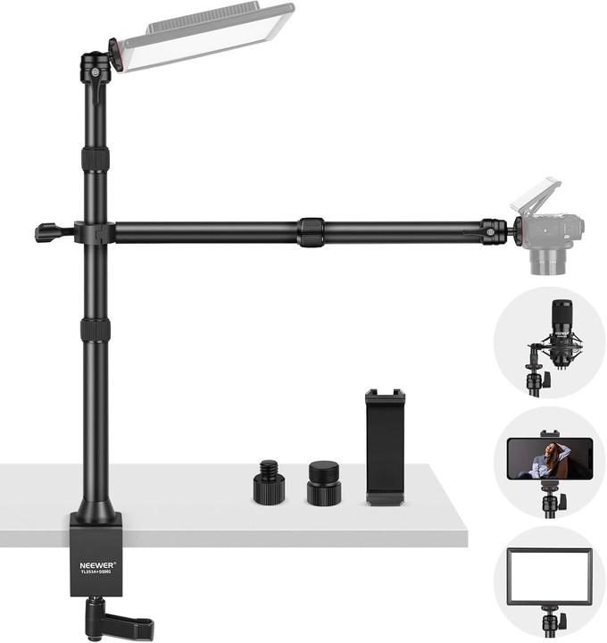 Neewer TL253A Table Top Stand With DS001 Telescopic Arm