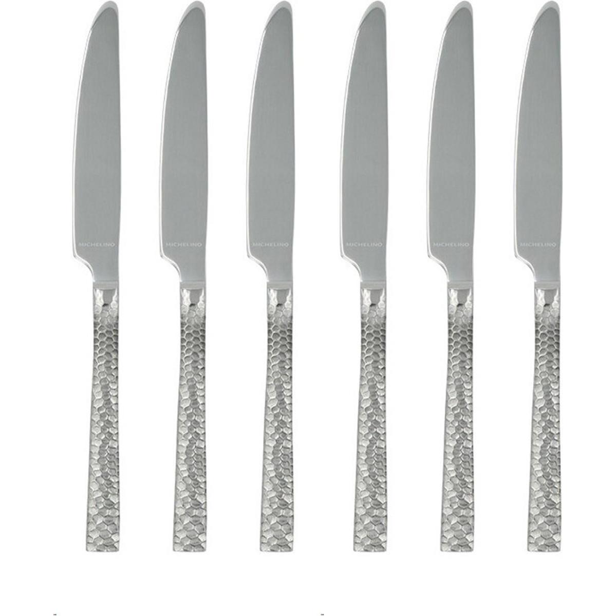 Michelino Menümesser 6er Set Dilara, Besteck, Silber