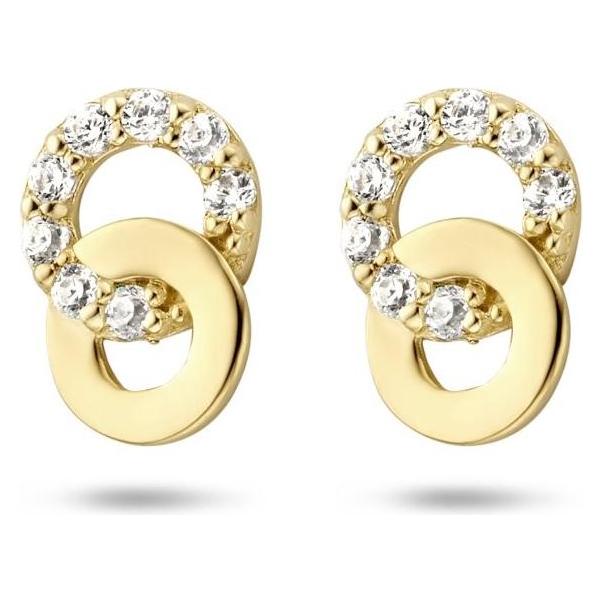 Marie, Oorbellen, Celeste Overkloppen Zirkonia - Gold, (100% Geel Goud)