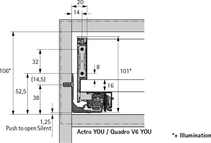 Produktbild Hettich Zargen-Set AvanTech YOU, 101
