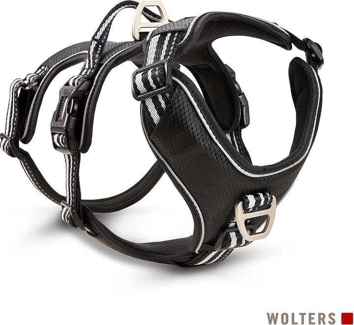 Wolters Harnais Active Pro No Escape taille 5 60-75 cm x 2,5 cm noir/argenté (60, 62, 68, Chien, Général)