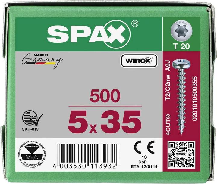 Actual product image Spax Chipboard screws PH T20 5,0x35 mm (500 Screws per piece)