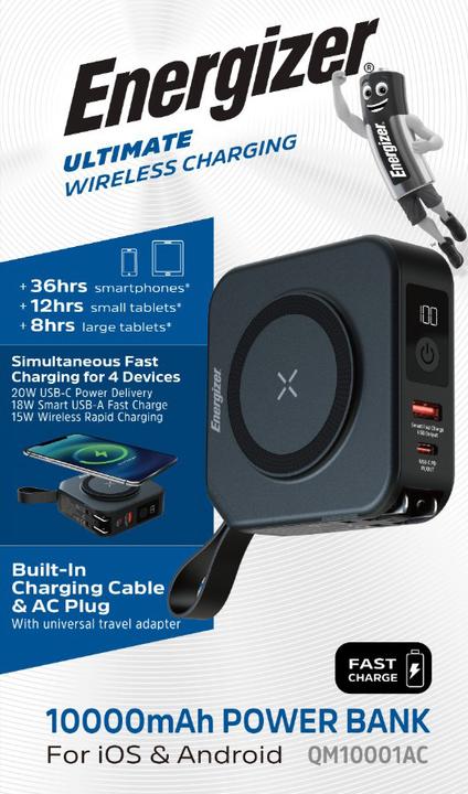 Actual product image Energizer Power Bank Max 10000mah Usbc Quad Portable (10000 mAh, 15 W, 37 Wh)