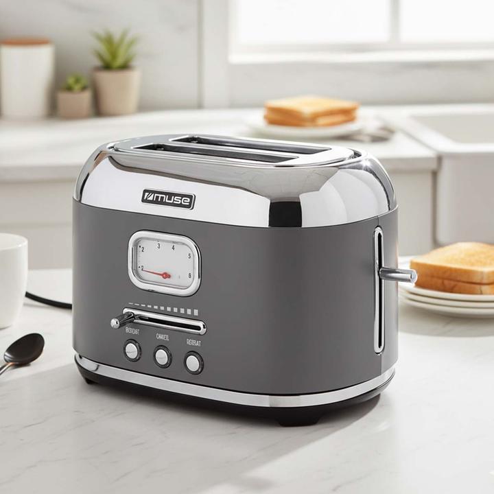 Produktbild Muse MS120 DG Edelstahl Toaster grau
