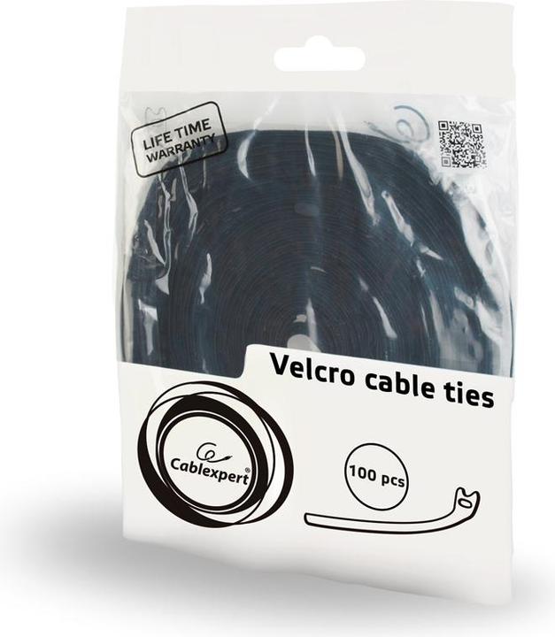 Actual product image Gembird VT-210X12 cable tie Black 100 pc(s) (Velcro cable ties, 210 mm, 100 pcs.)