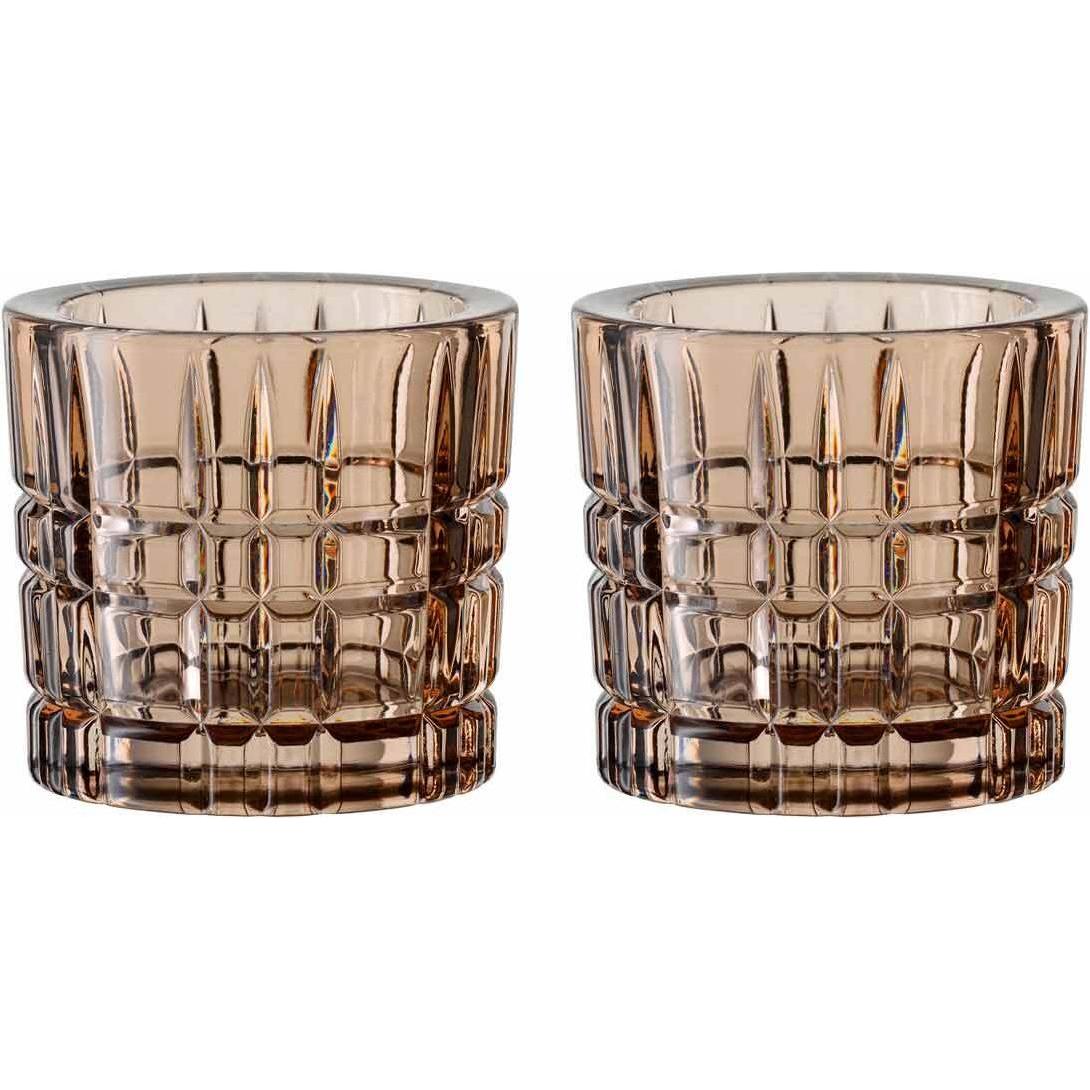 Nachtmann, Windlicht, Teelichthalter Square Votives (2 x, Ø 7 x 6.5 cm)