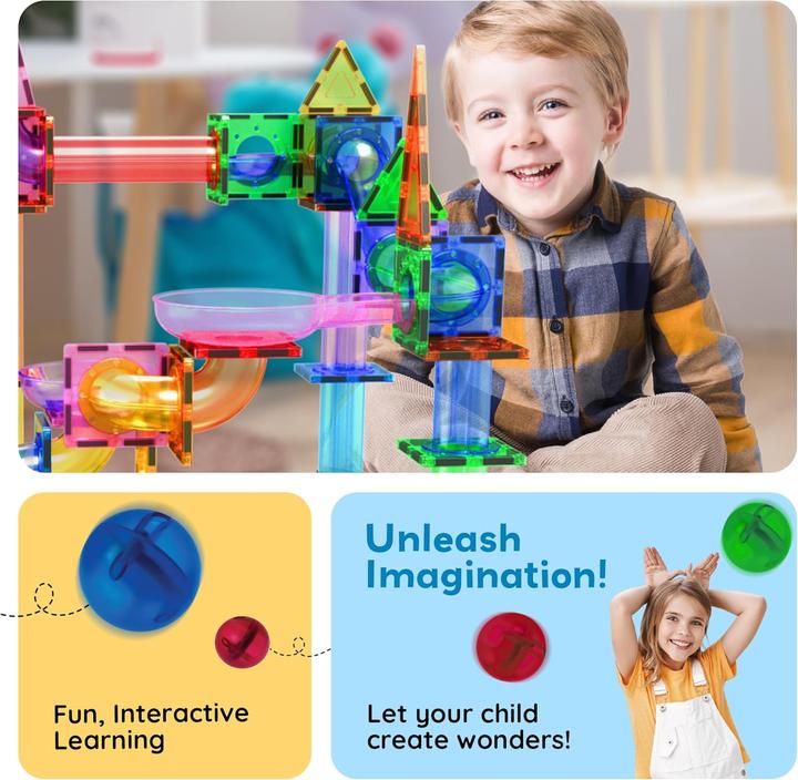 Productafbeelding PicassoTiles Picasso Tegels - Marmer run set (50 stuks) (PTG50)