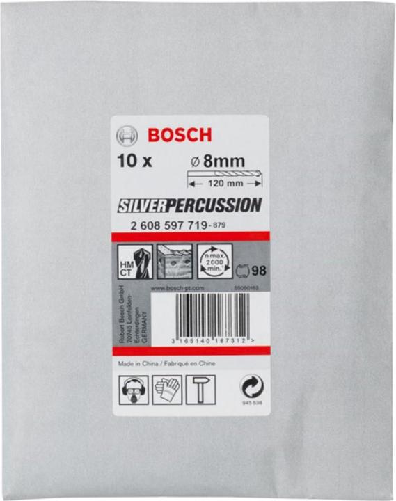 Produktbild Bosch Professional Zubehör Betonbohrer CYL-3, 8 x 80 x 120 mm, d 7,5 mm, 10er-Pack (7.5 mm)