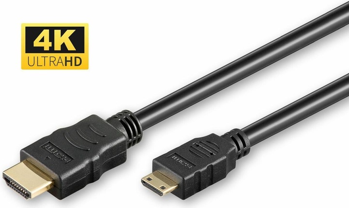 Produktbild MicroConnect 2m HDMI/miniHDMI C 2m HDMI Mini-HDMI Schwarz HDMI-Kabel (HDM1919C2, VMC-15MHD, HTC) (2 m, HDMI)