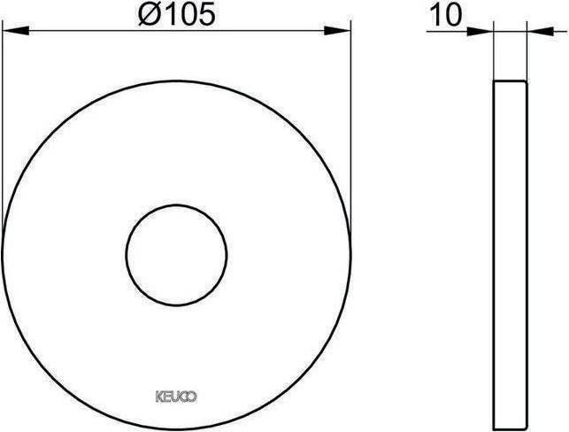 Actual product image Keuco Wall rosette IXMO for G 1/2inch connections sw ma