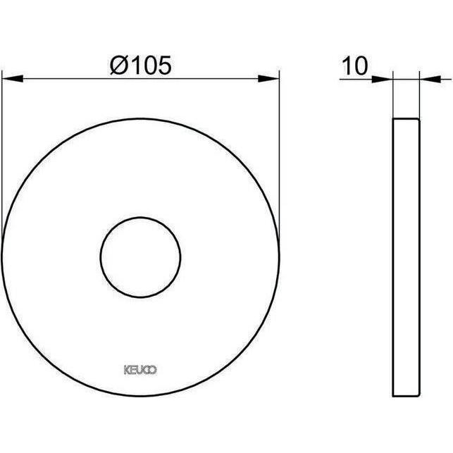 Thumbnail - Keuco, Zubehör Sanitärinstallation, Wandrosette IXMO f G 1/2Zoll Anschl. sw-chr gebü