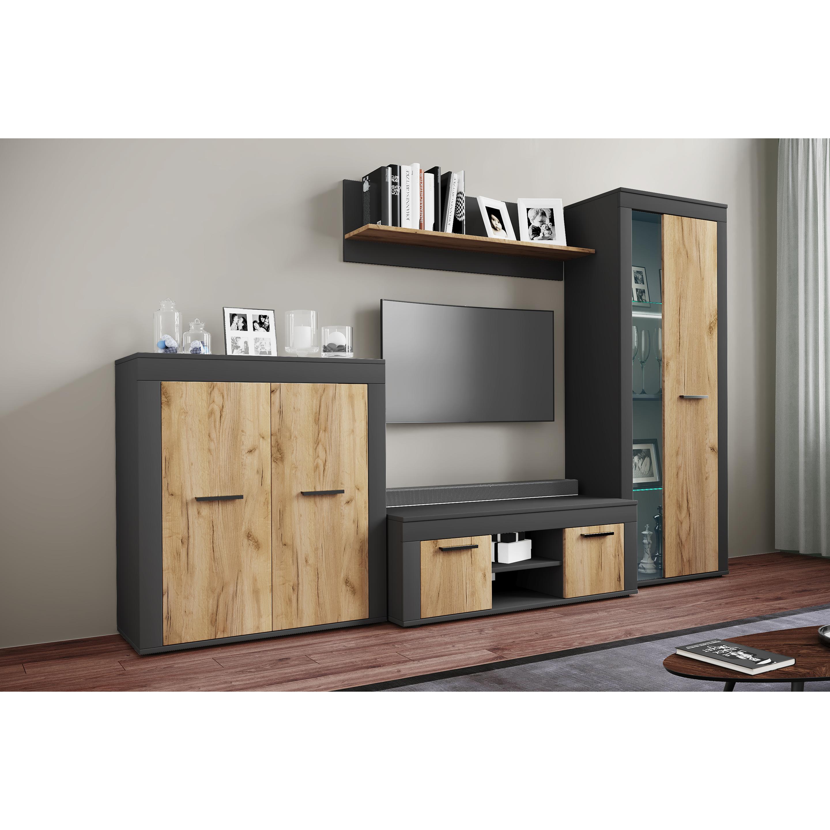 Thumbnail - VCM, TV Möbel, Holz TV Lowboard Möbel Fernseh Usilo L (102 x 45 x 37 cm)