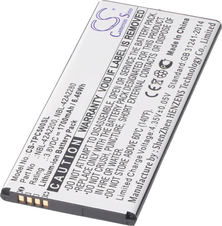 Actual product image XCell Akku passend für TP-Link / Neffos C5 Dual SIM Handyakku NBL-42A2200, NBL-42A2280, 3,7V, 1700mAh