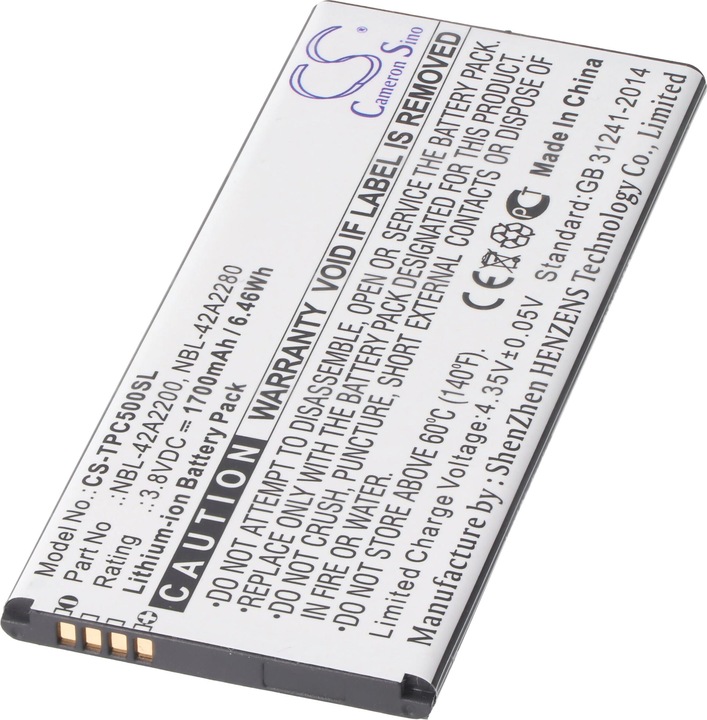 Produktbild XCell Akku passend für TP-Link / Neffos C5 Dual SIM Handyakku NBL-42A2200, NBL-42A2280, 3,7V, 1700mAh