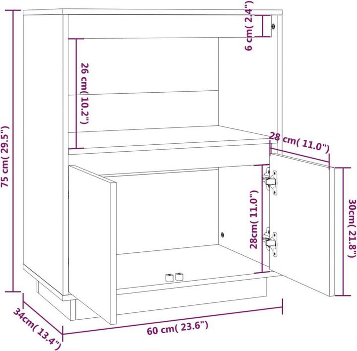 Image du produit vidaXL Sideboard (60 x 60 x 75 cm)