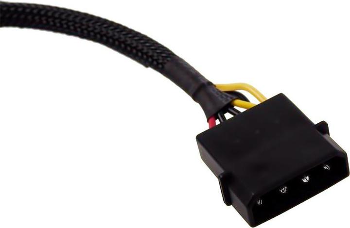 Productafbeelding Alphacool 4Pin Molex dubbele adapter voor magneetventiel - zwart 50cm