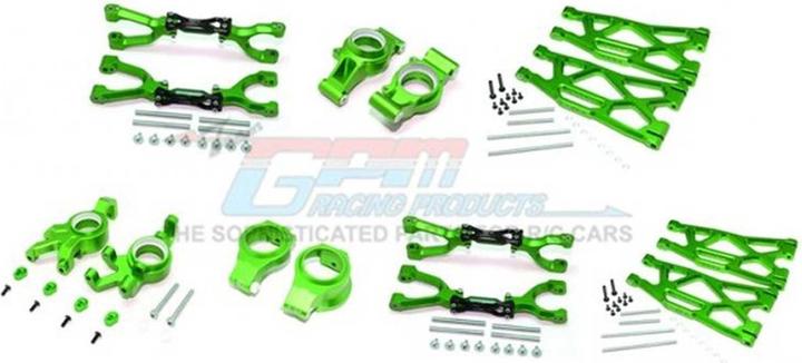 GPM kit de suspension aluminium complet avant/arrière vert trx x-maxx