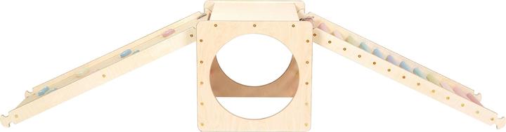 KateHaa Activity Cube aus Holz mit Leiter & Kletterwand Pastellfarben