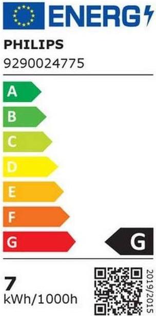 Energie-Label Philips Hue Philips E27 Einzelpack Filament (E27, 7 W, 550 lm, 1 x, G)