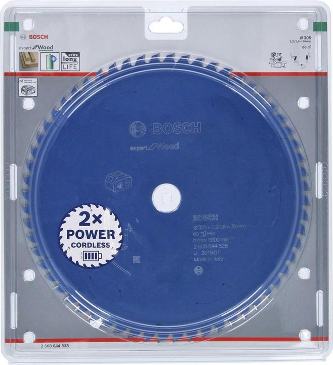 Produktbild Bosch Professional Zubehör Akku-Kreissägeblatt Expert for Wood, 305 x 2,2/1,6 x 30, 60 Zähne