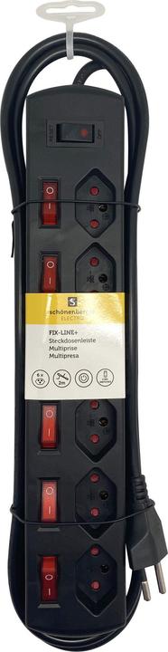 Actual product image Schoenenberger Power strip (6 x, Type 13, 2 m)