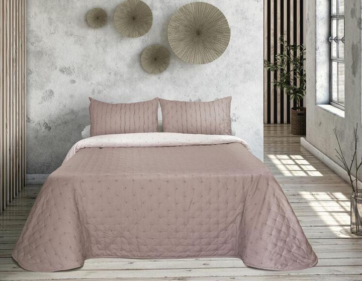 Pierre Cardin Bedspread (quilt) TRIANA Pink Super king (3 Pieces) (270 x 270 cm)