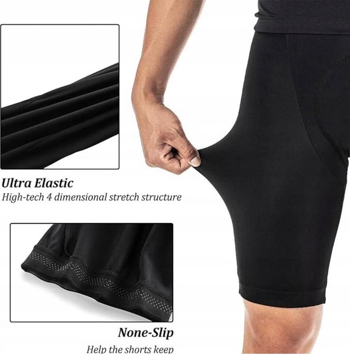 Produktbild Rockbros RK2002XL Radhose kurz XL mit gepolsterter Trägerhose - Schwarz (XL)
