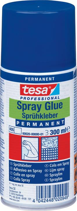 Produktbild tesa Sprühkleber PERMANENT, starker Klebstoff zum Sprühen, 300ml Dose (320 g, 300 ml)