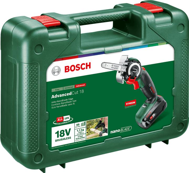 Actual product image Bosch Home & Garden AdvancedCut 18 with battery (Battery chain saw)