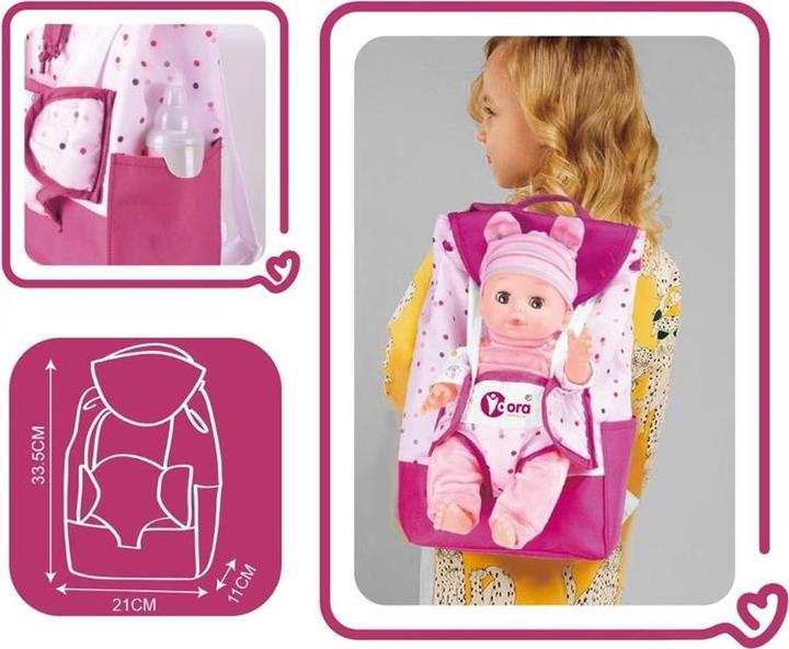 Image du produit Nenurodyta 14in Poupée Backpack Set With Drink /Pee