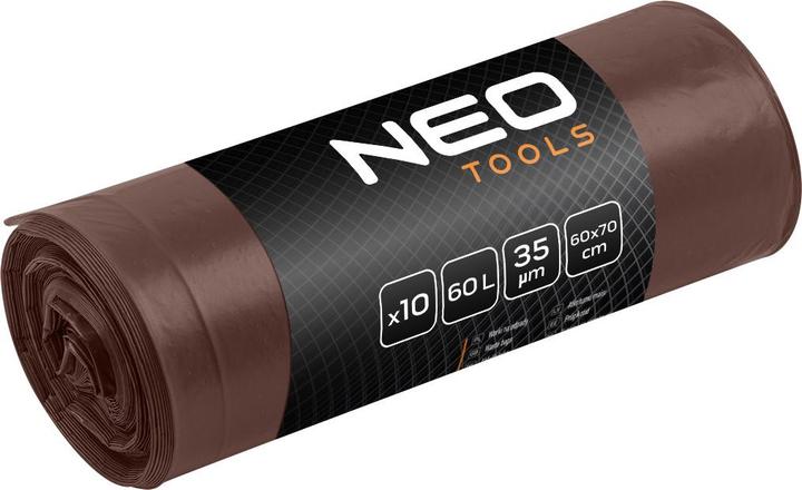 Produktbild Neo Abfallsäcke 60 L, braun, 35 mic, 10 Stück. (10 x, 60 l)