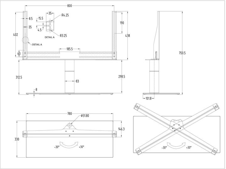 Actual product image Multibrackets Tablestand Turn X Large (Universal, 75", 50 kg)