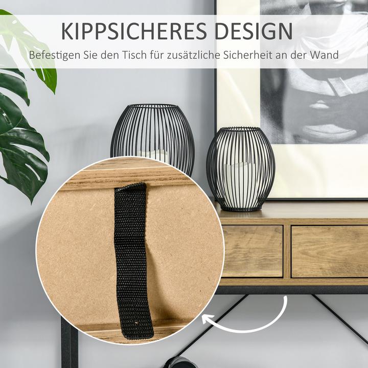 Image du produit Homcom Table console avec 2 tiroirs (100 x 35 x 76.5 cm)
