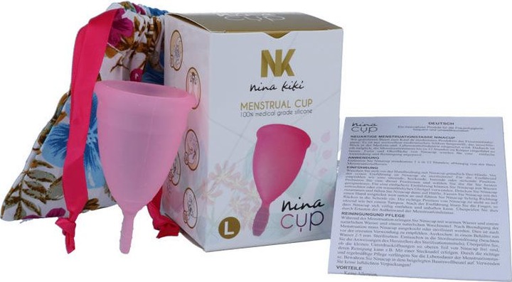 Actual product image Nina Kiki Nina Cup Menstrual Cup Size L Pink