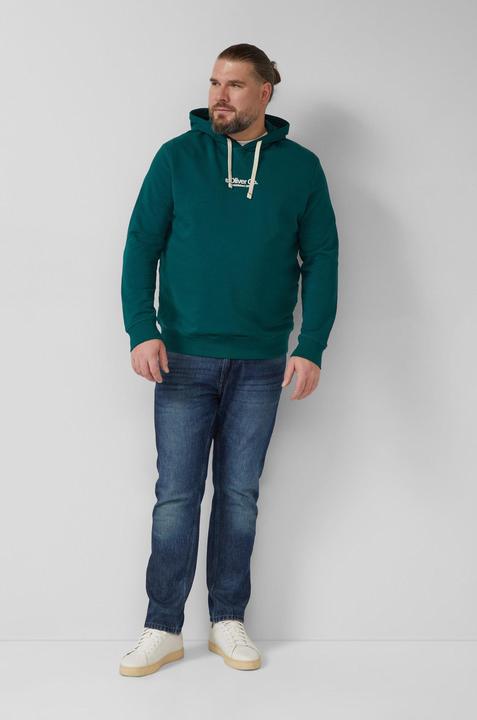Produktbild s.Oliver Sweatshirt Kapuzenpullover aus Baumwollmix mit Label-Print (4XL)
