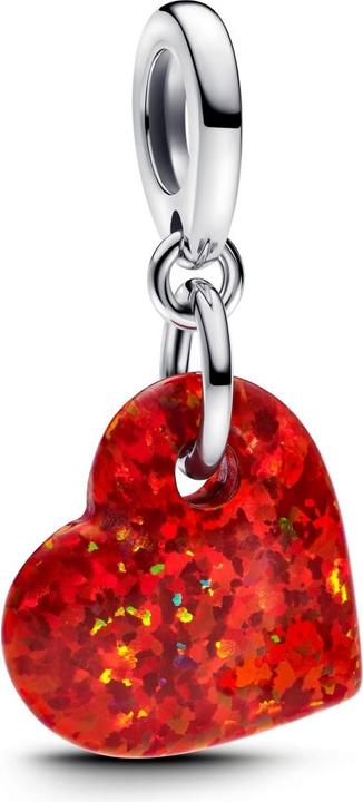 Immagine prodotto Pandora Opalescent Red Heart Dangle Charm (Argento 925)