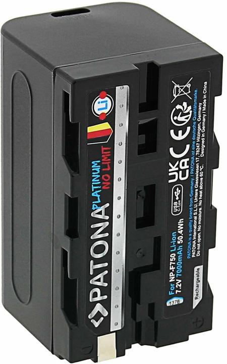Image du produit Patona Platinum Akku NP-F750 USB-C (Batterie de l'appareil photo)