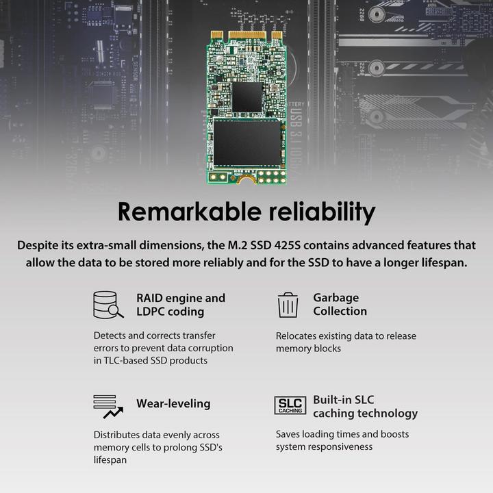 Produktbild Transcend M.2 SSD 425S (1000 GB, M.2 2242)