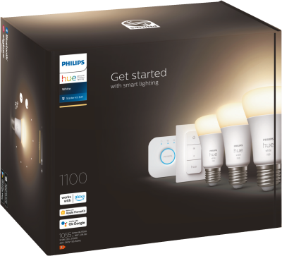Image du produit Philips Hue White Starter Set (E27, 9.50 W, 1055 lm, 3 x, F)