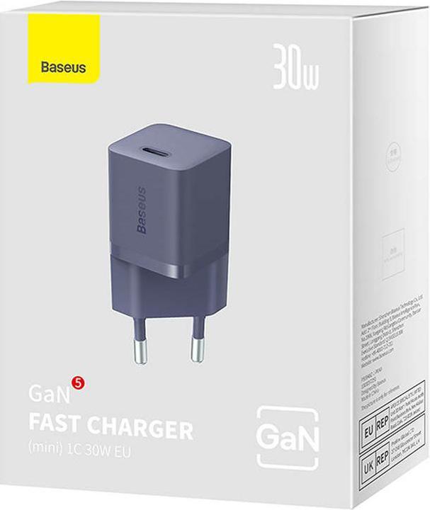 Produktbild Baseus Mini wall charger GaN5 30W (purple) (30 W, 1 Port)