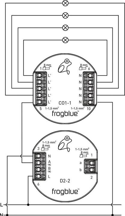 Produktbild Frogblue frogConnect1-1, Ableitung von Leckstrom (Schaltaktor)