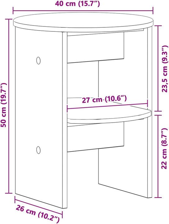 Image du produit vidaXL Sideboard (40 x 40 x 50 cm)