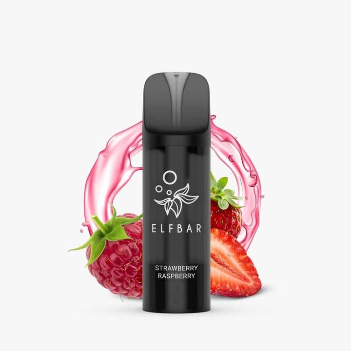 Actual product image Elfbar Elfa Pro - 2 x 2ml Pods (0mg) Strawberry Raspberry (Raspberry, Strawberry)