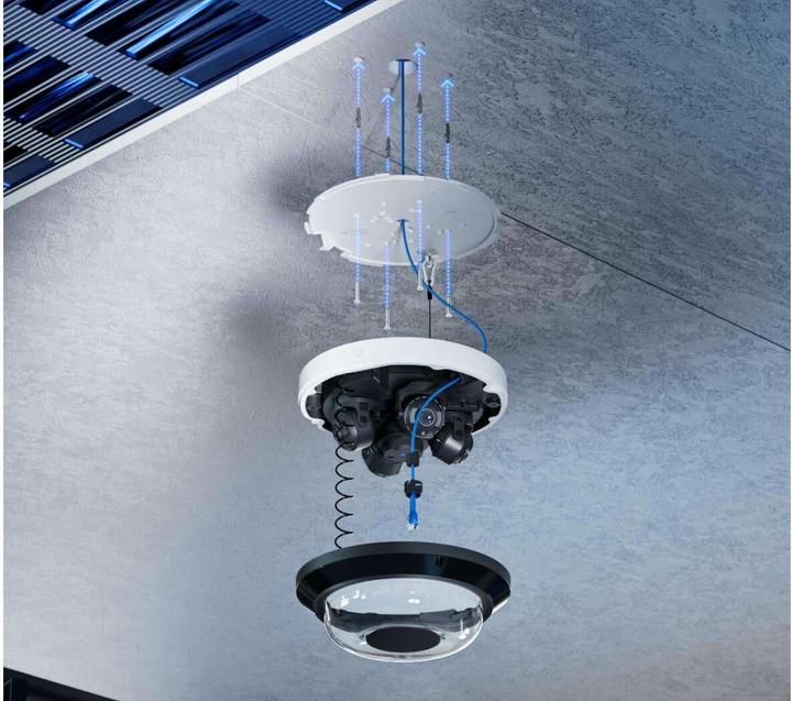 Produktbild Ubiquiti Netzwerkkamera UniFi AI Multi Sensor 4 32MP PoE++ Weiss (3840 x 2160 Pixels)